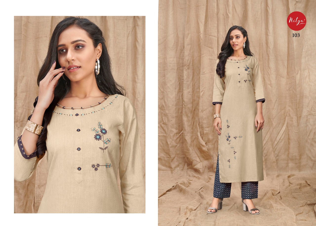 lt nitya melody cotton attractive kurti with bottom catalog