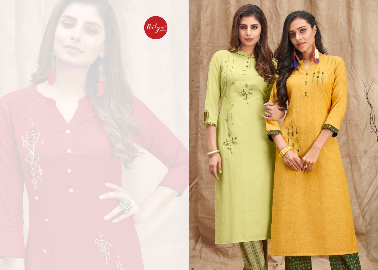 lt nitya melody cotton attractive kurti with bottom catalog