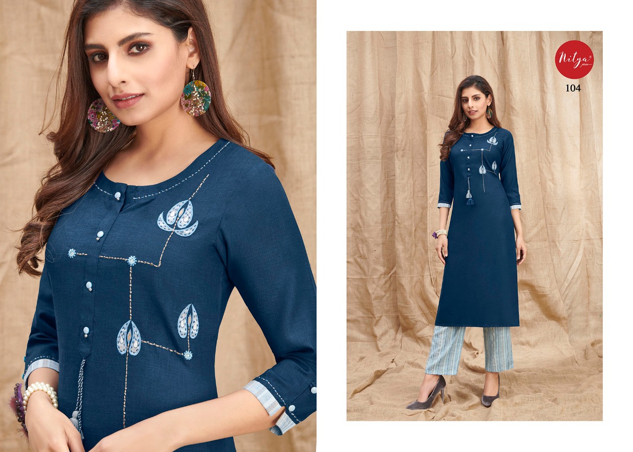 lt nitya melody cotton attractive kurti with bottom catalog