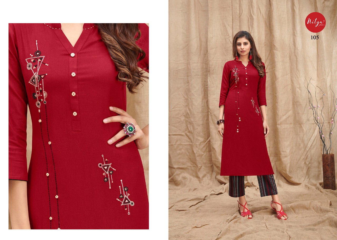 lt nitya melody cotton attractive kurti with bottom catalog