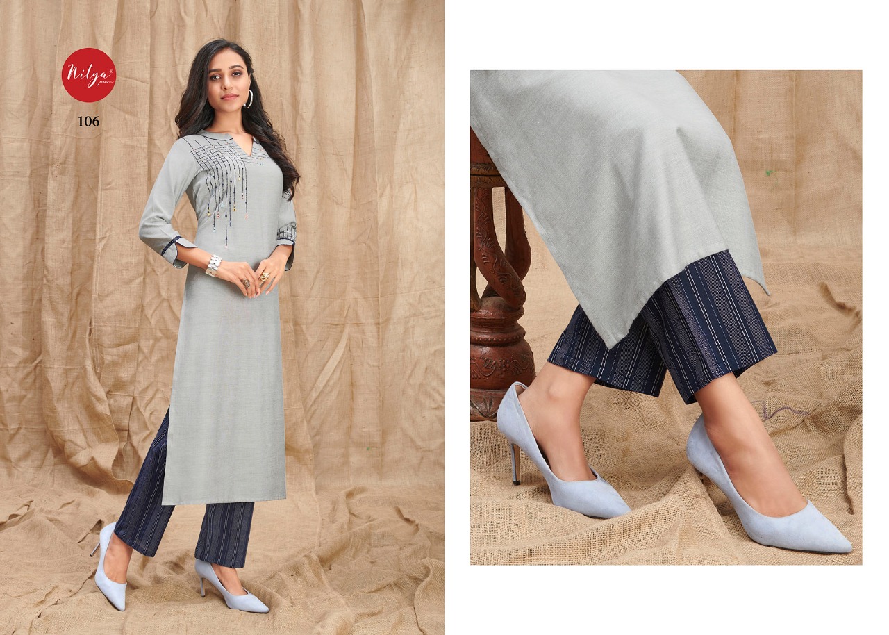 lt nitya melody cotton attractive kurti with bottom catalog