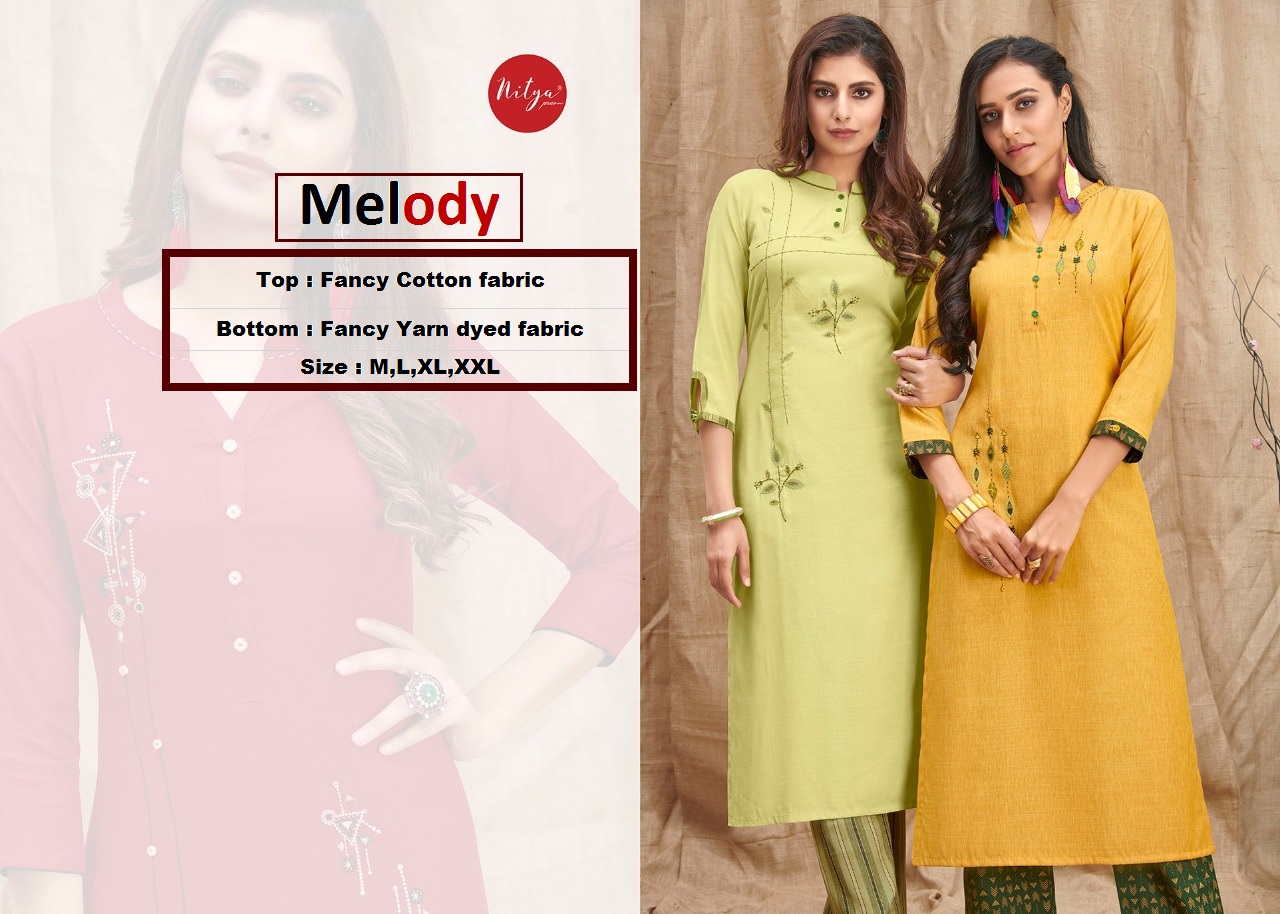 lt nitya melody cotton attractive kurti with bottom catalog