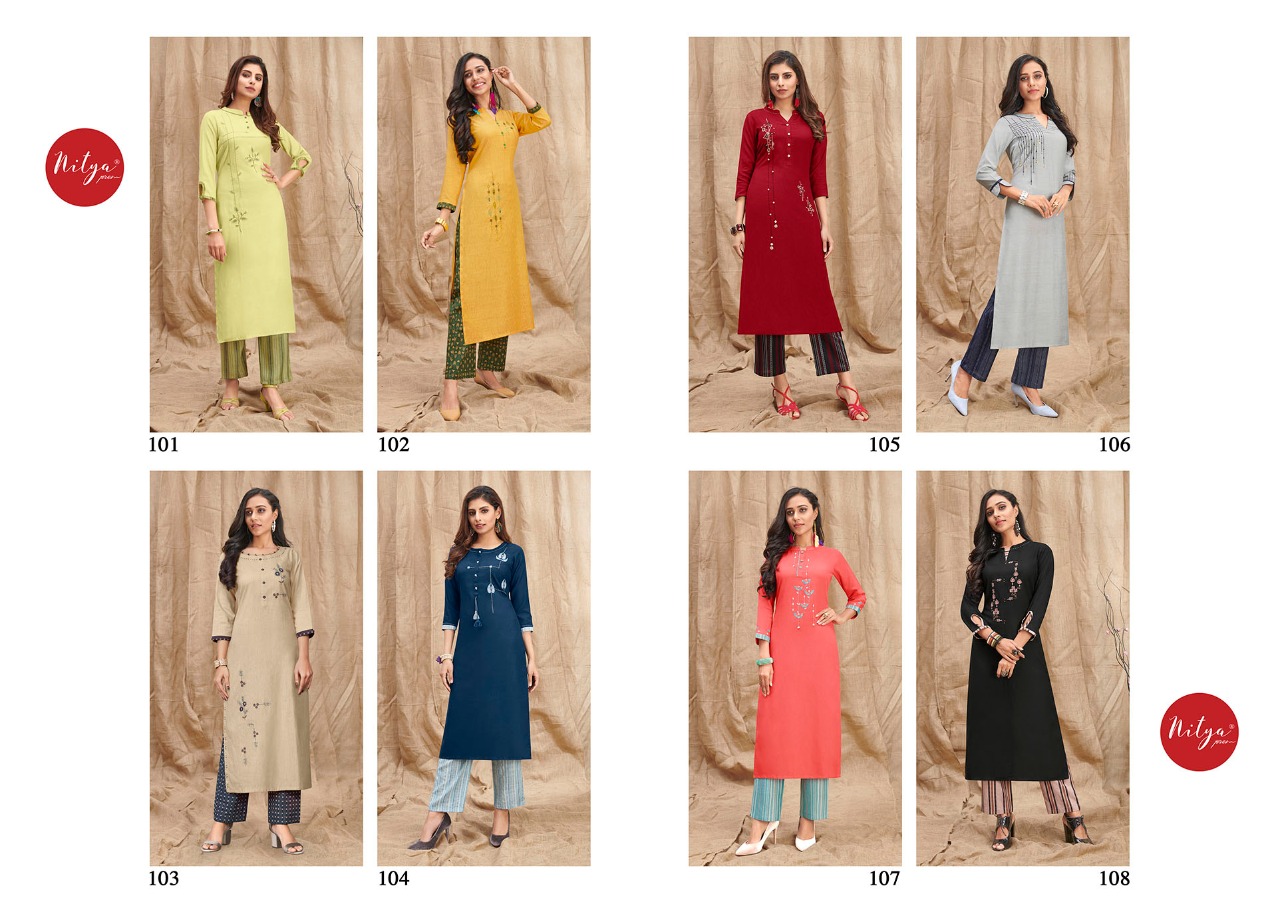 lt nitya melody cotton attractive kurti with bottom catalog