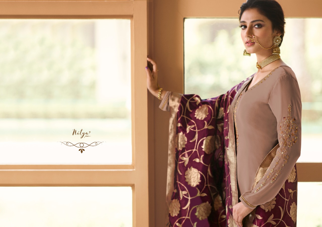 lt nitya vol 166 georgette decent embroidary look salwar suit catalog