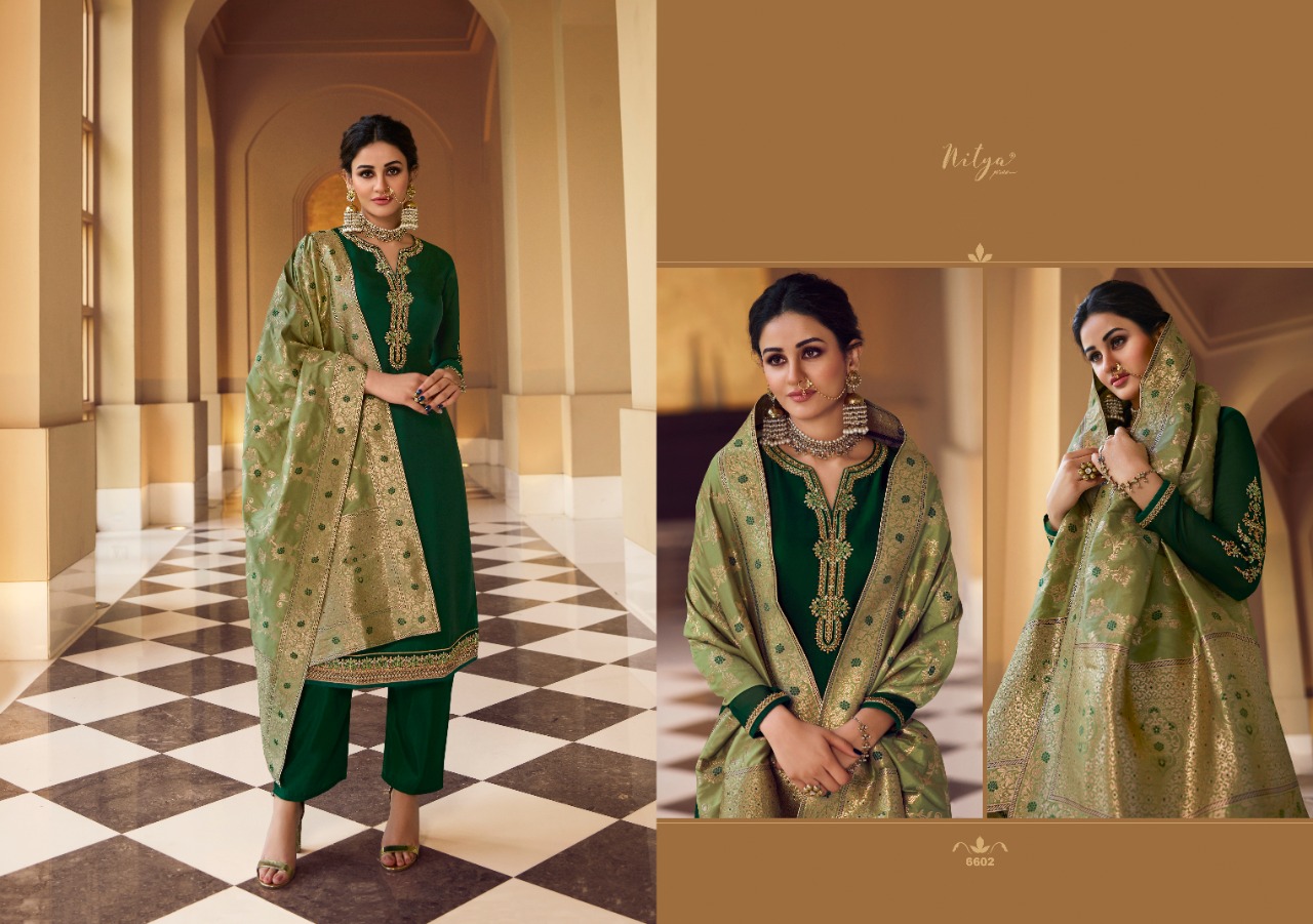 lt nitya vol 166 georgette decent embroidary look salwar suit catalog