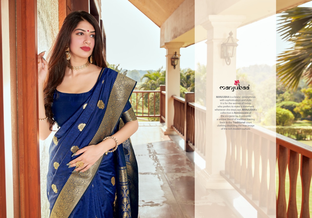 manjubaa clothing misty silk series 4401 to 4410 elegant saree catalog