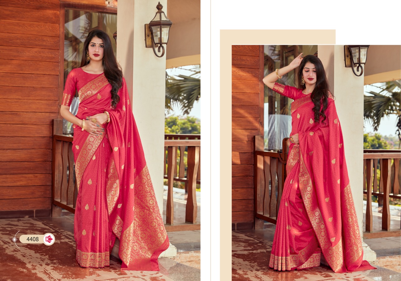 manjubaa clothing misty silk series 4401 to 4410 elegant saree catalog