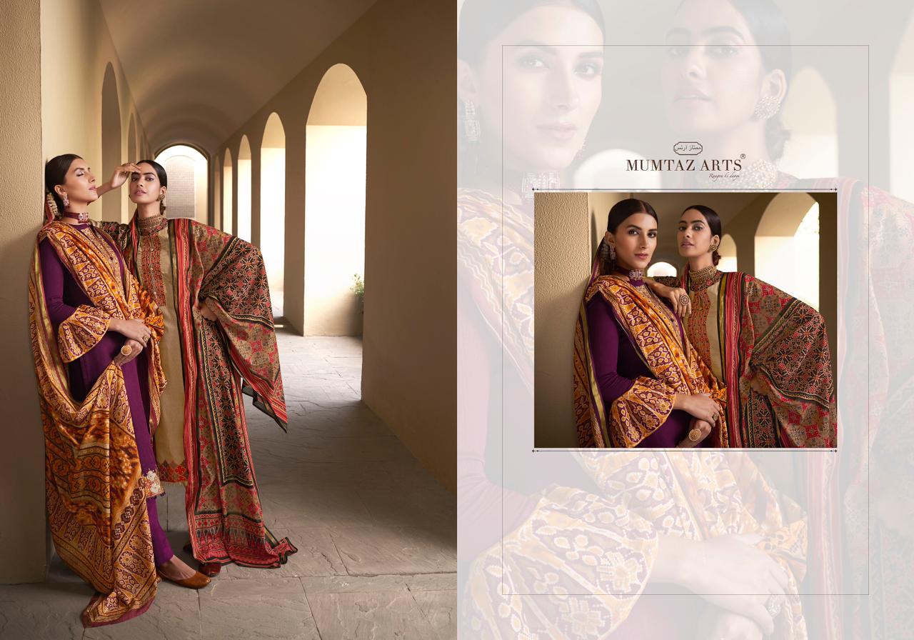 mumtaz arts patola jam satin  elegant salwar suit catalog