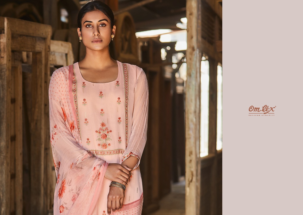 Om tex mahnoor  chiffon elagant salwar suit catalog