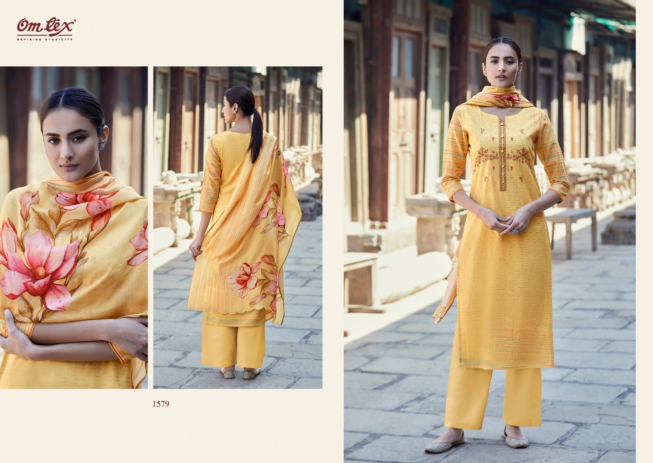 om tex siyara  cotton elegant salwar suit catalog