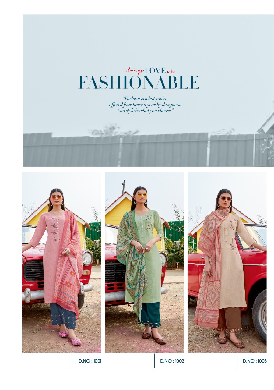 pink mirror dream viscose innovative style kurti with pant and dupatta catalog