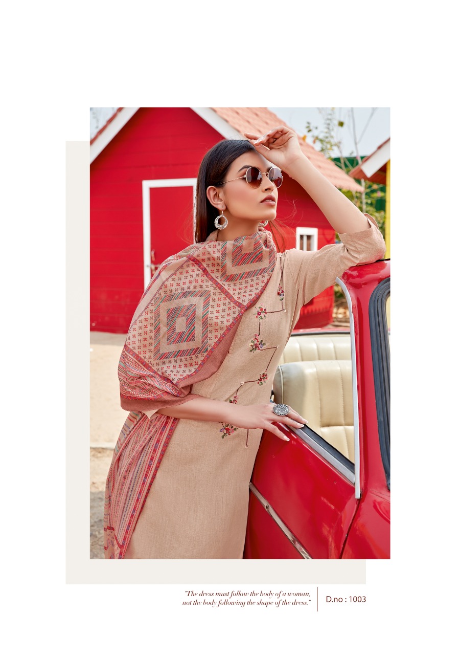 pink mirror dream viscose innovative style kurti with pant and dupatta catalog