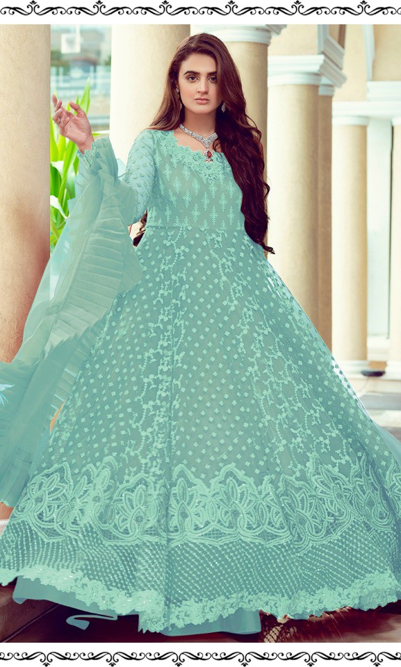 ramsha r 256 h nx light butterfly net catchy look gown style single