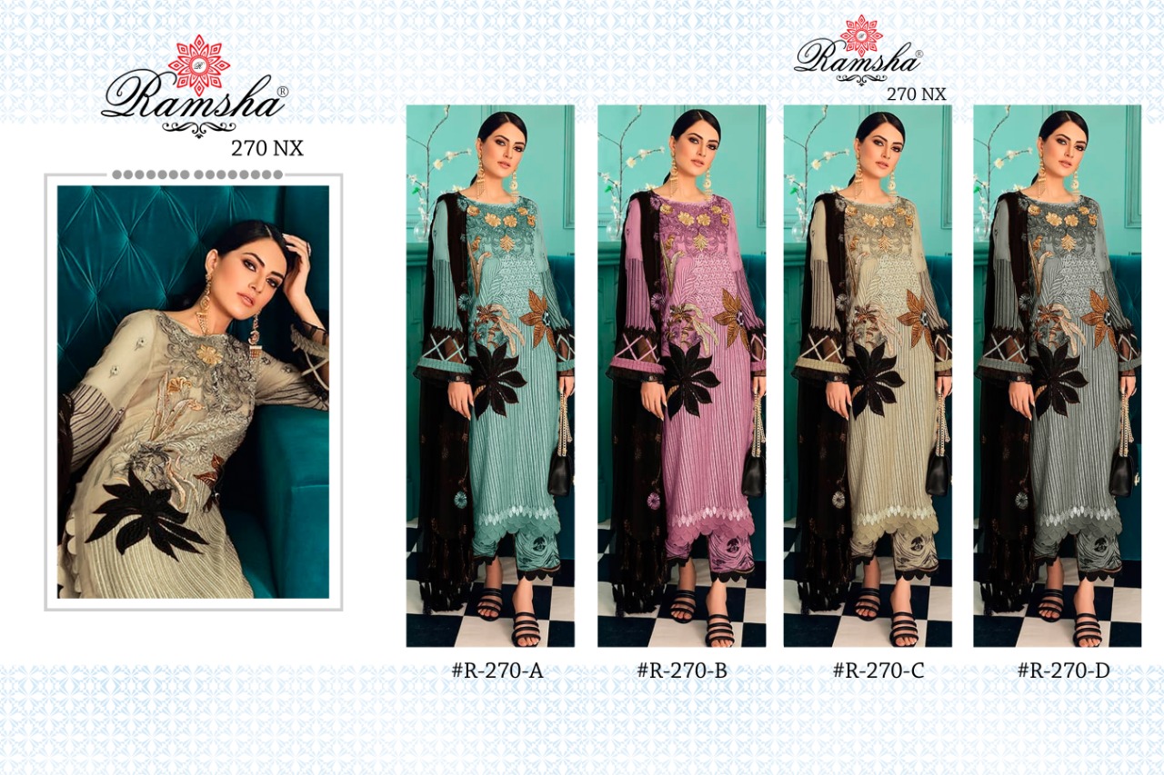 ramsha r 270 nx georget regal look salwar suit catalog