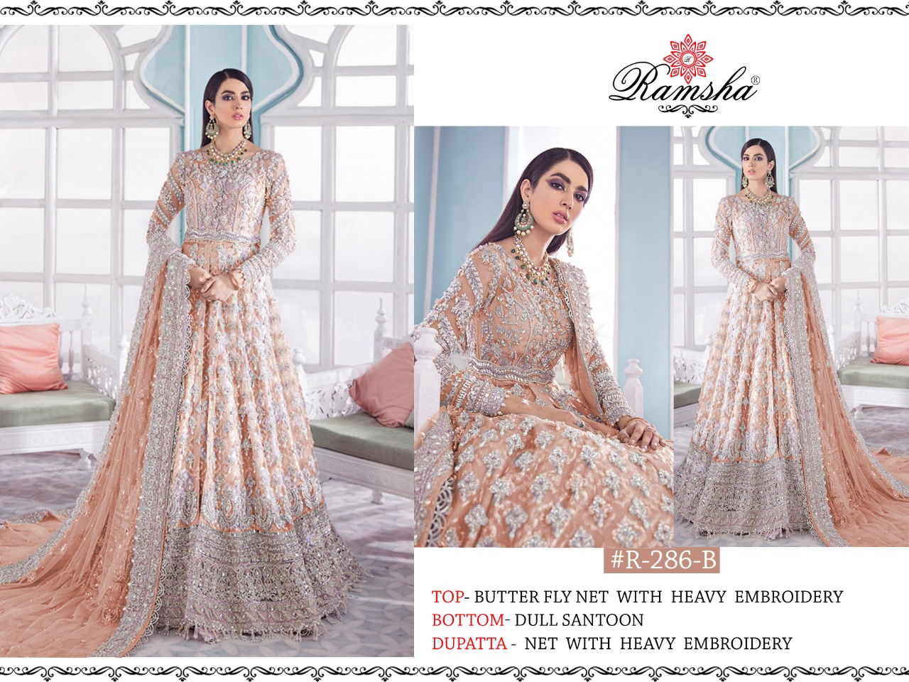 ramsha r 286 nx net regal look salwar suit catalog