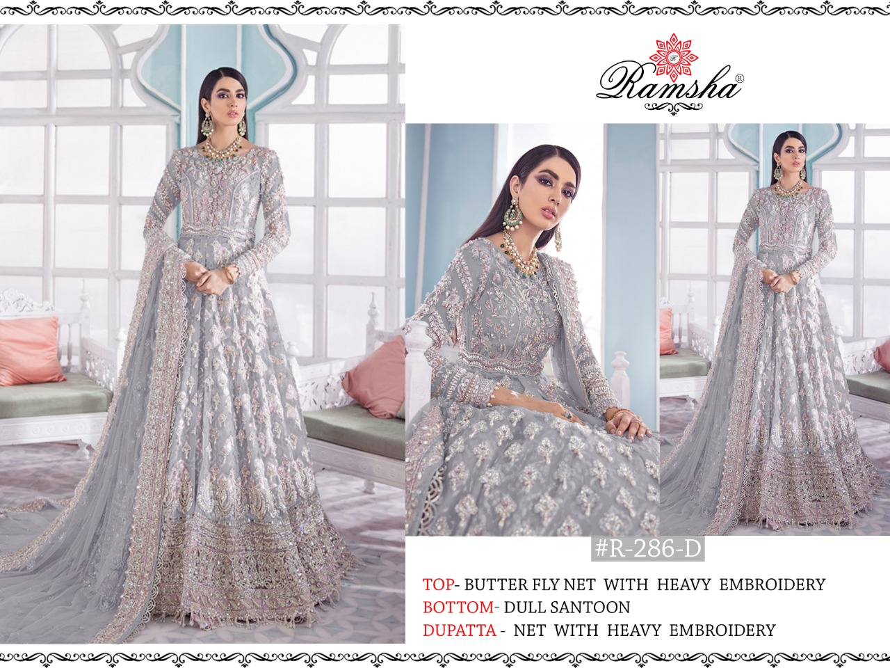 ramsha r 286 nx net regal look salwar suit catalog