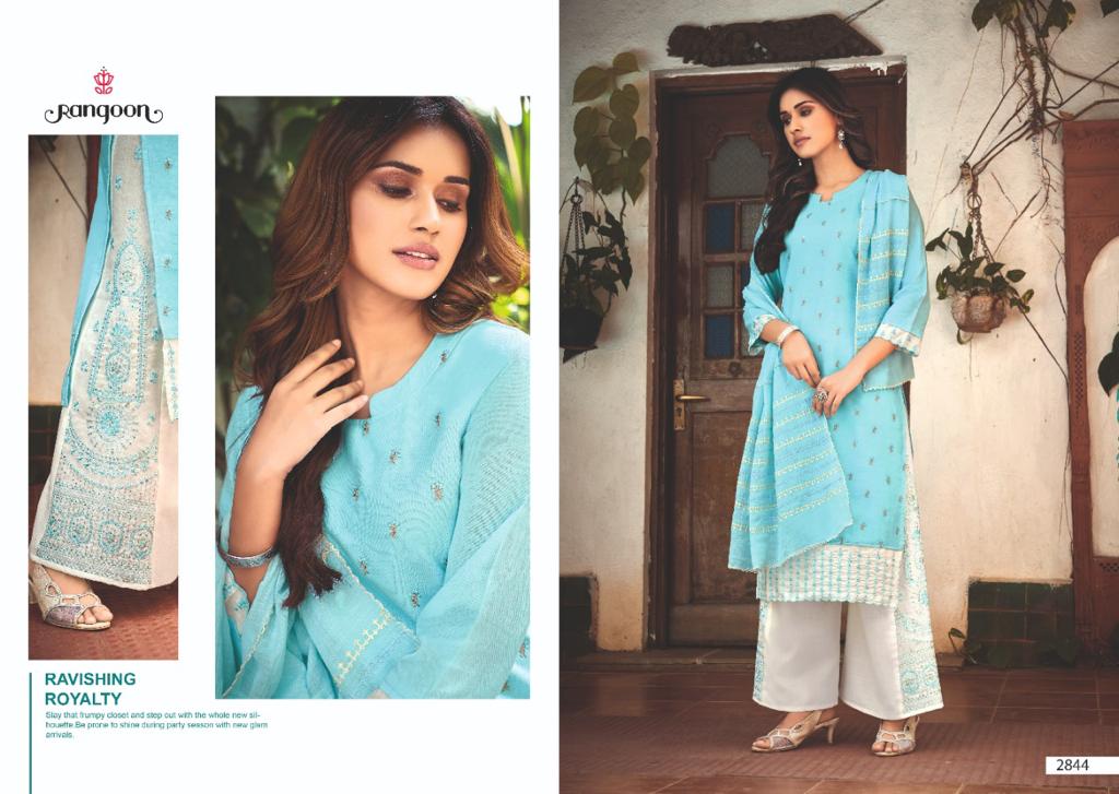 rangoon starlight cotton authentic fabric kurti with bottom and dupatta catalog