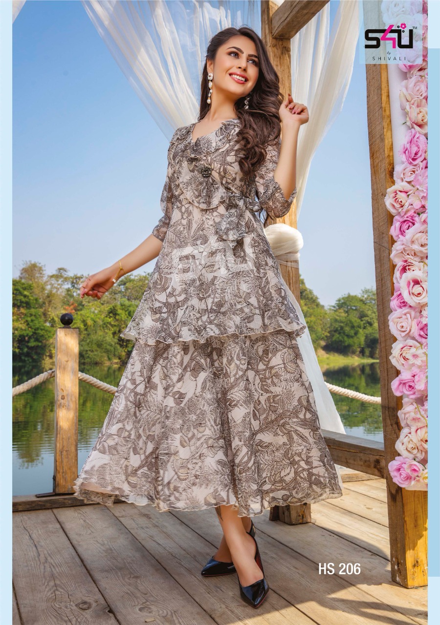 s4u hello spring chiffon astonishing kurti catalog