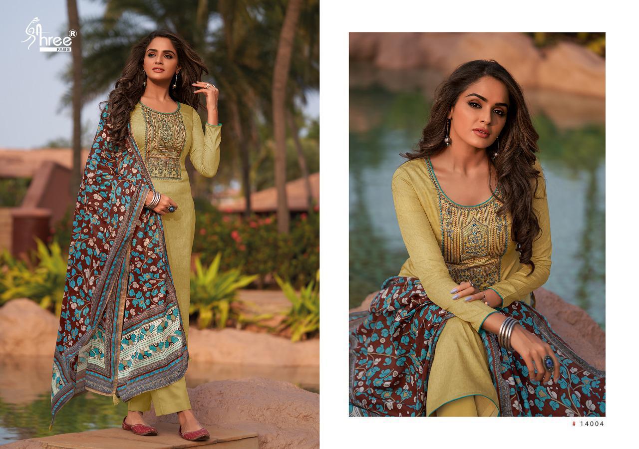 shree fab chevron jam cotton exclusive print salwar suit catalog