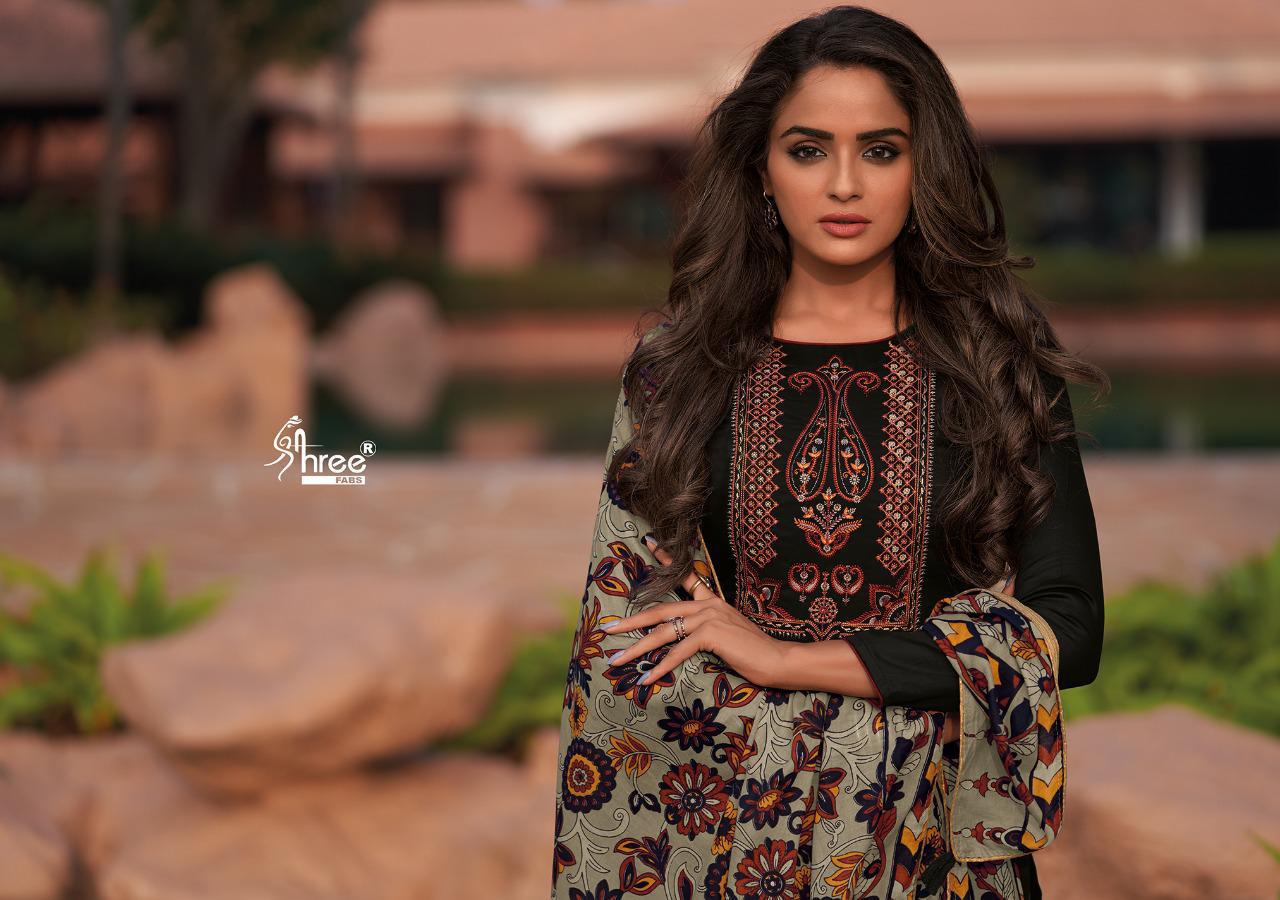 shree fab chevron jam cotton exclusive print salwar suit catalog