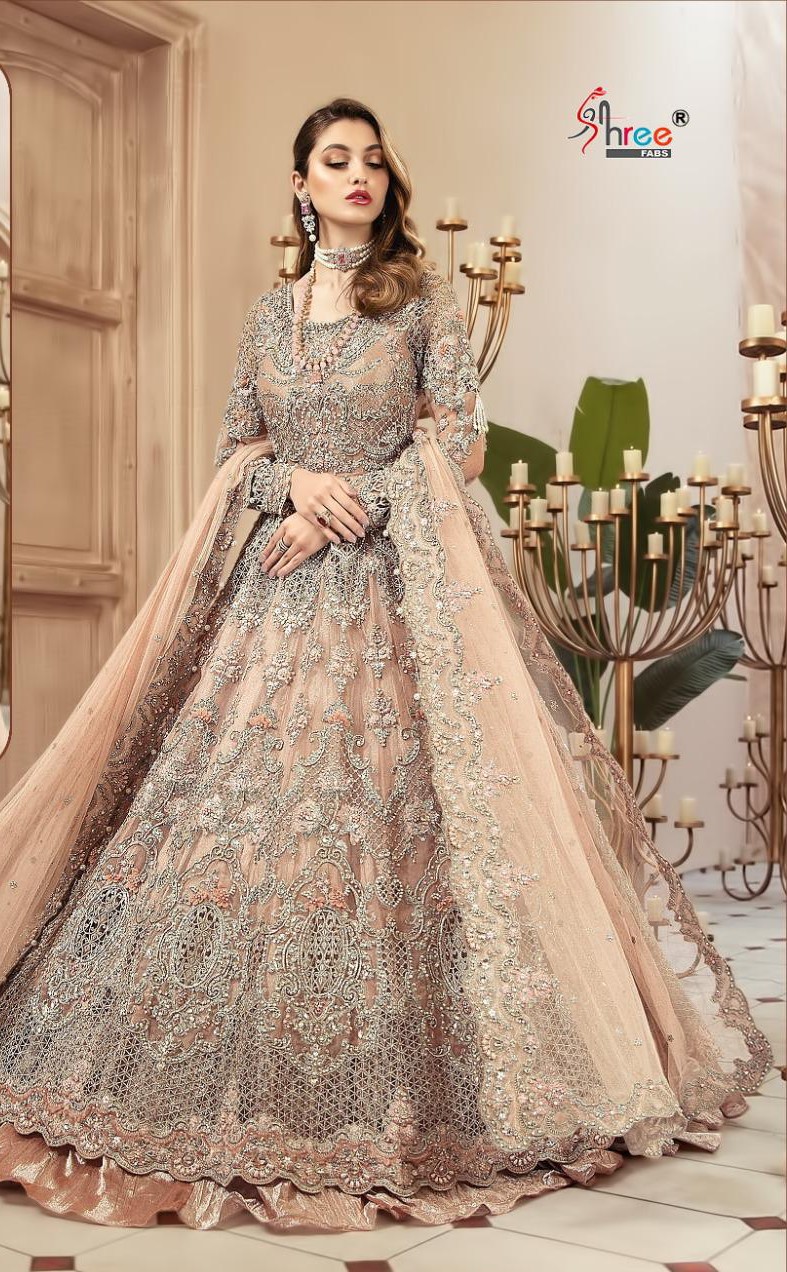 shree fabs s 271 net astonishing salwar suit singal