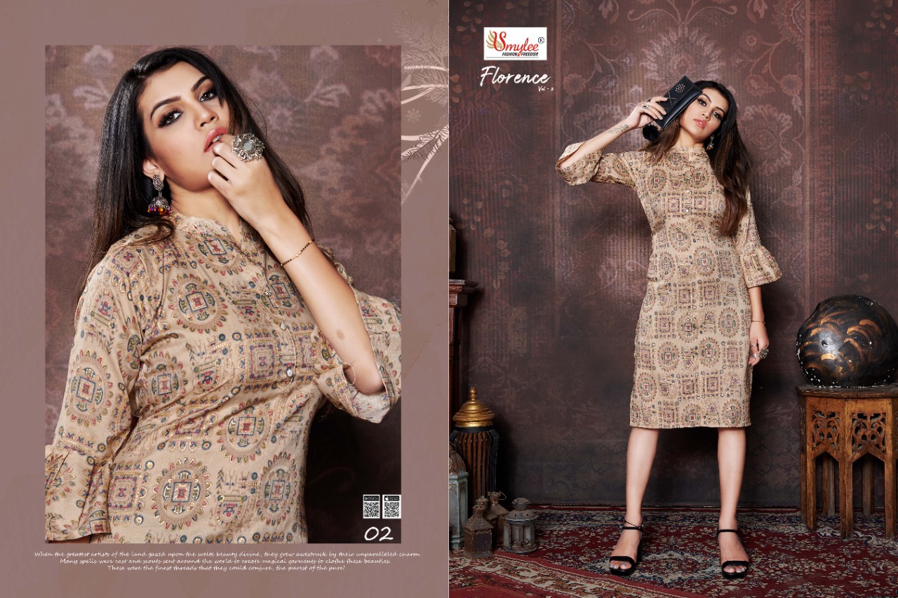 smylee florence vol 3 riyon classic trndy look kurti catalog