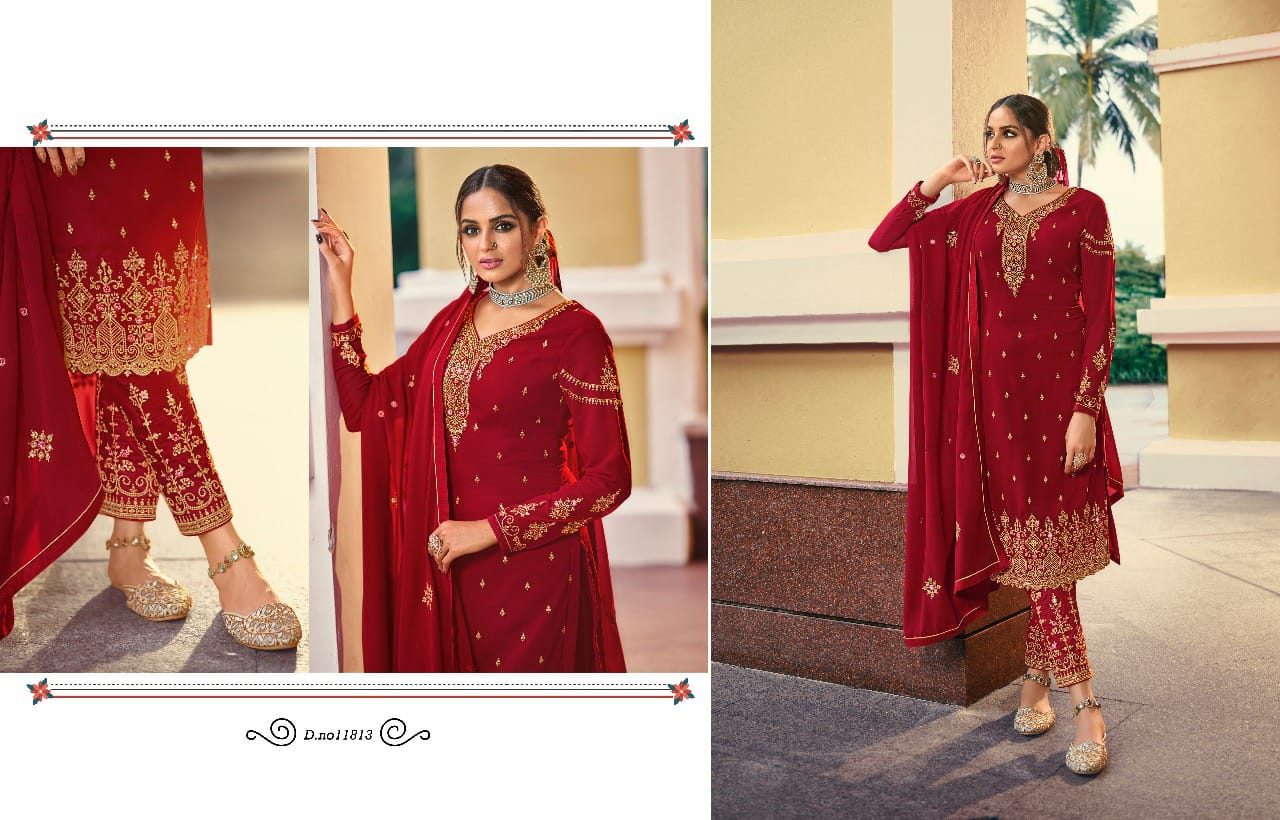 meera trendz zisa vol 65 georgget festive look salwar suit catalog