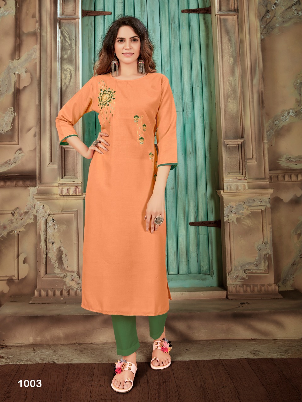 syasii light cotton decent look kurti catlog