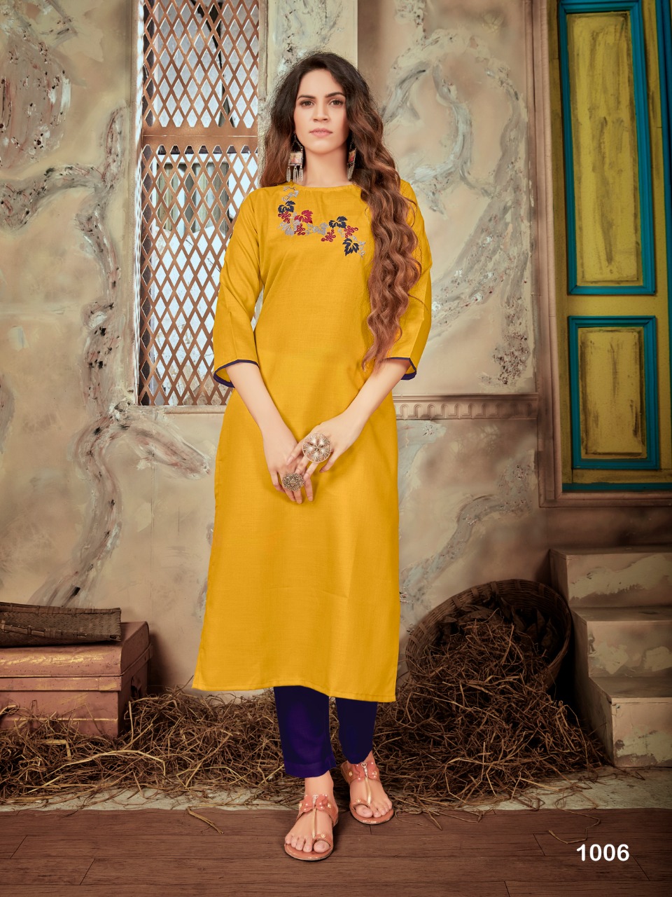 syasii light cotton decent look kurti catlog