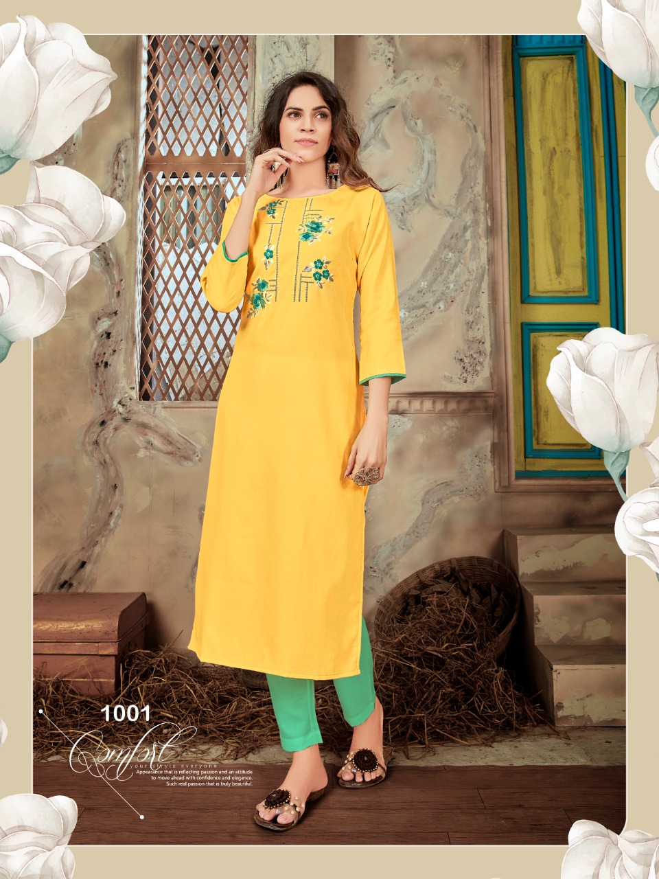 syasii light cotton decent look kurti catlog