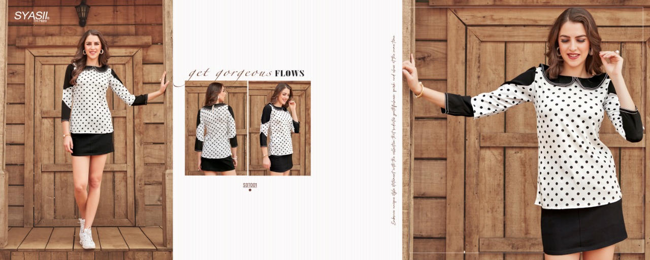 syasii sumeer Beauty viscose western style tops catalog