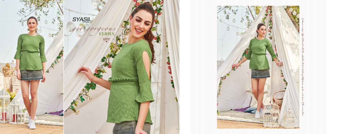 syasii sumeer Beauty viscose western style tops catalog