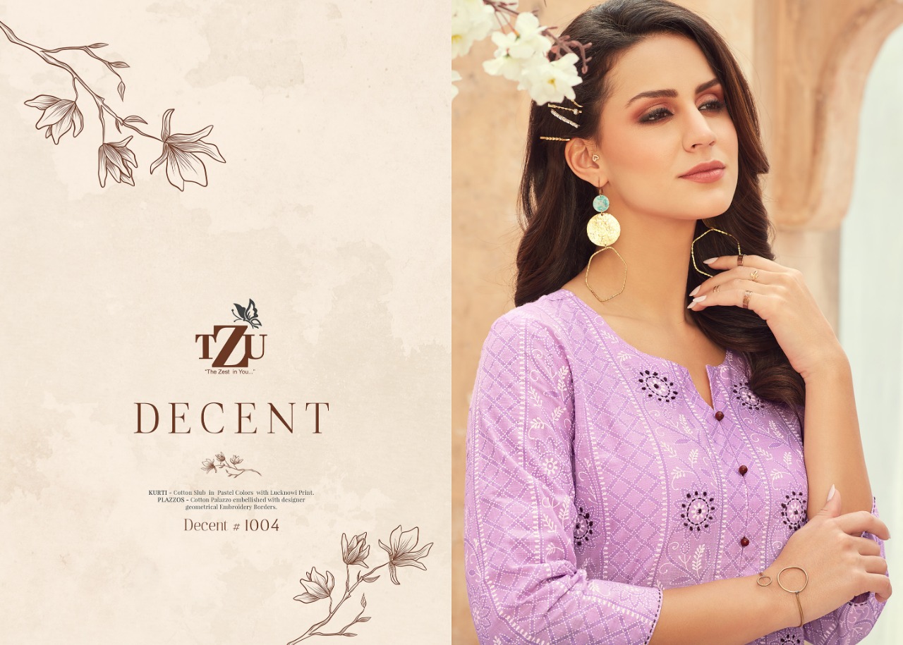 tzu decent vol 2 cotton modern look kurta with pant catalog