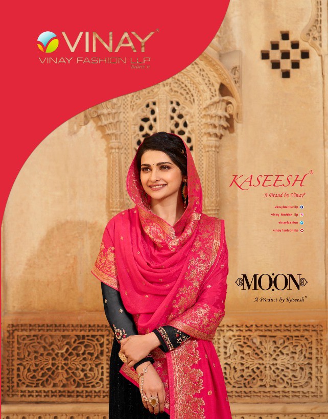 Vinay fashion moon georgette decent embroidary look salwar suit catalog