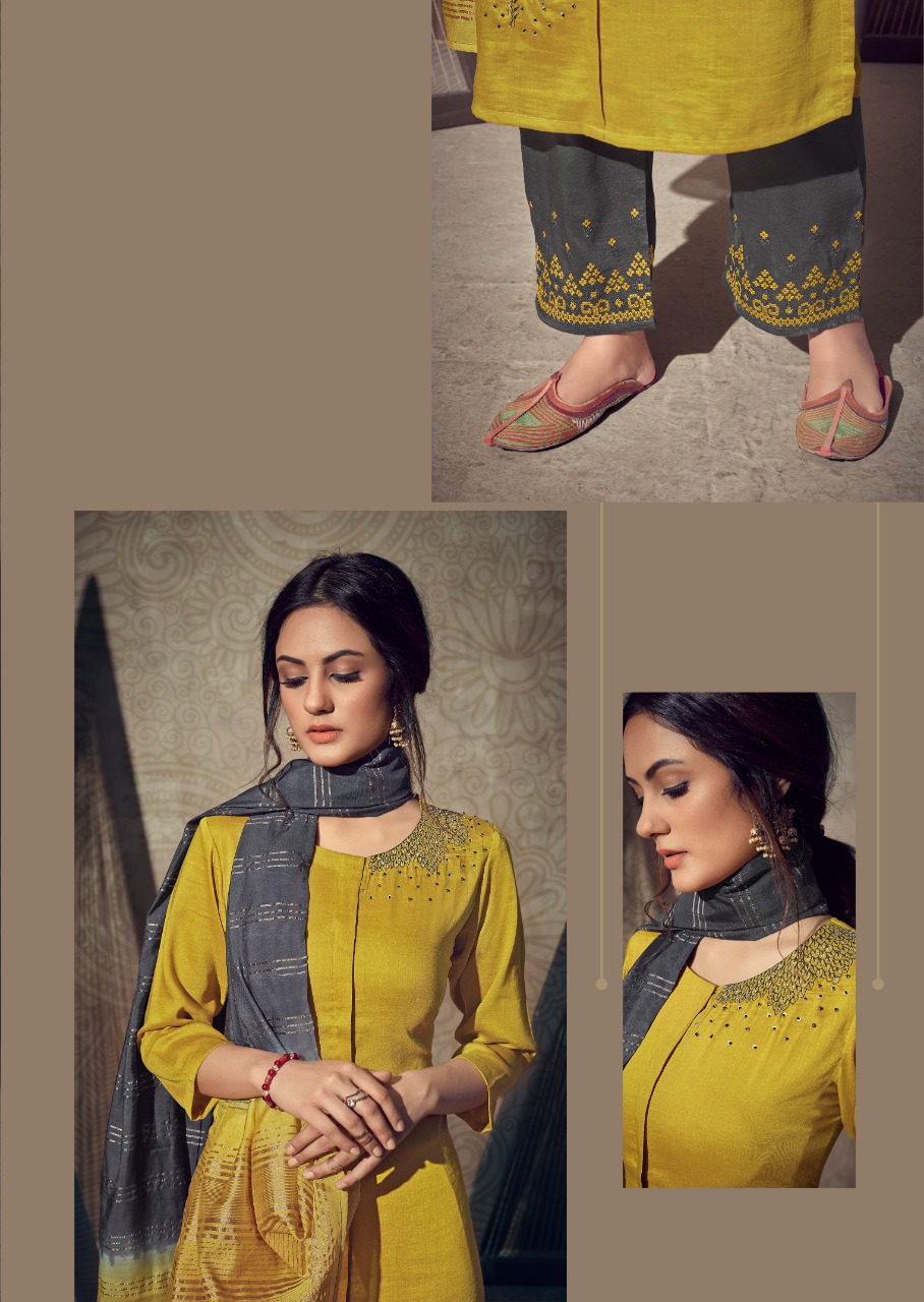 vink legacy vicose innovative style kurti dupatta with plazzo catalog