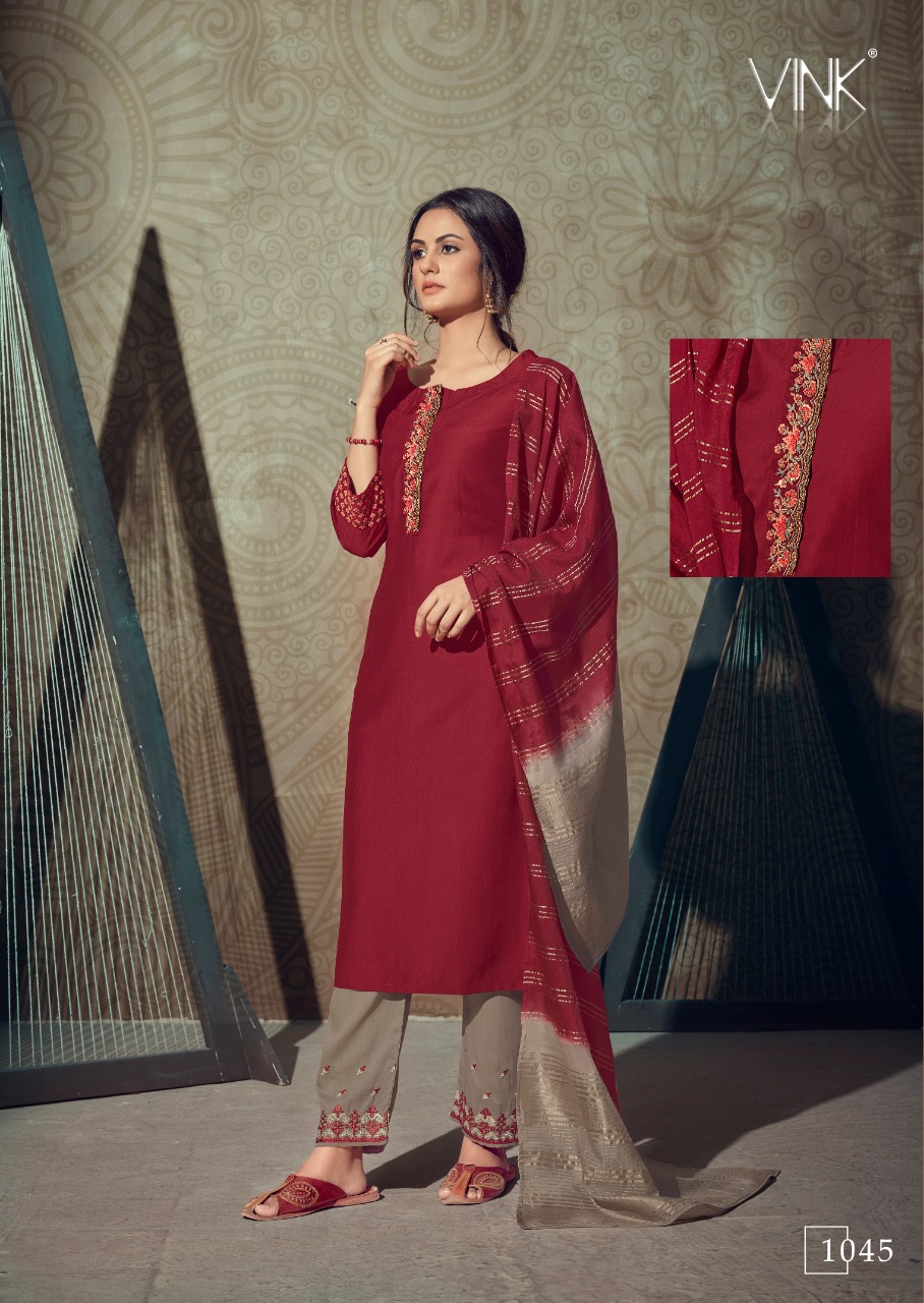 vink legacy vicose innovative style kurti dupatta with plazzo catalog