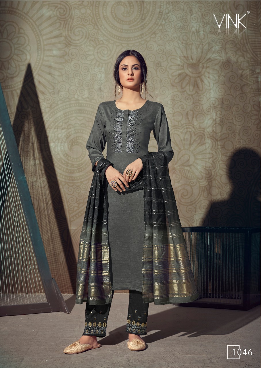 vink legacy vicose innovative style kurti dupatta with plazzo catalog