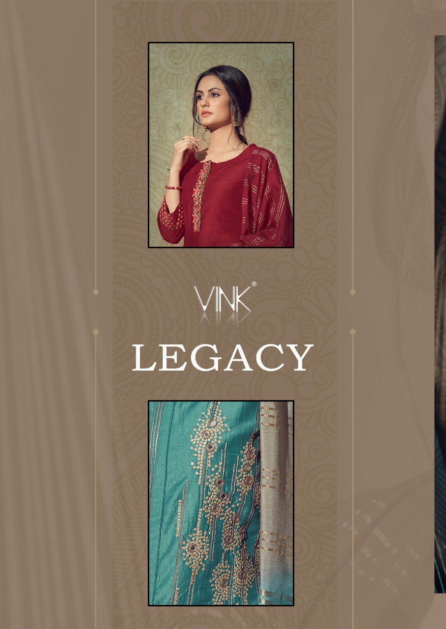 vink legacy vicose innovative style kurti dupatta with plazzo catalog