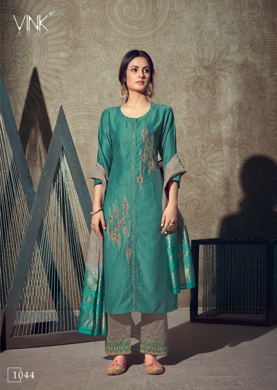 vink legacy vicose innovative style kurti dupatta with plazzo catalog