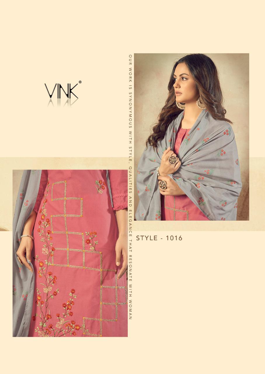 vink plum cotton innovative style kurti dupatta with pant catalog