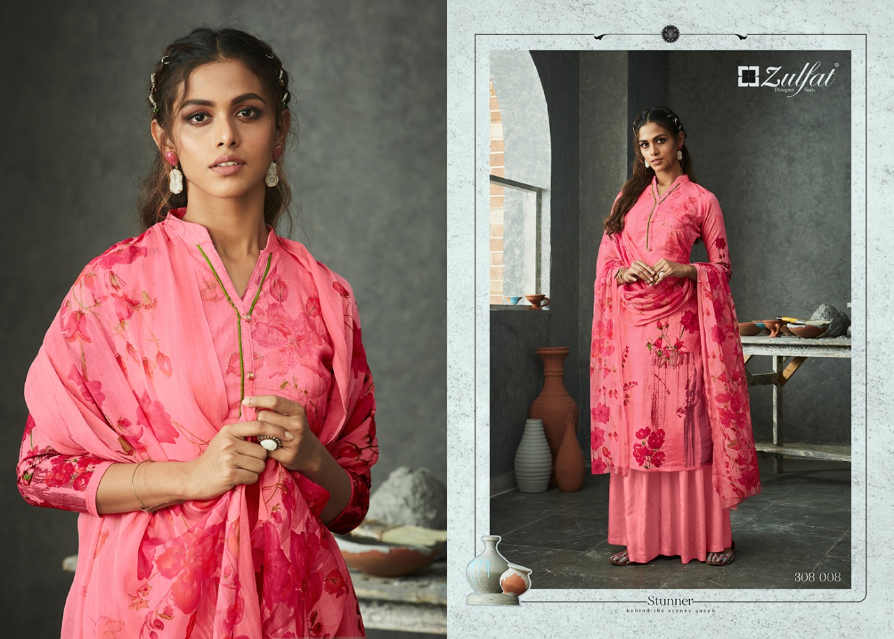 zulfat designer gulmohar cotton ecclusive print salwar suit catalog