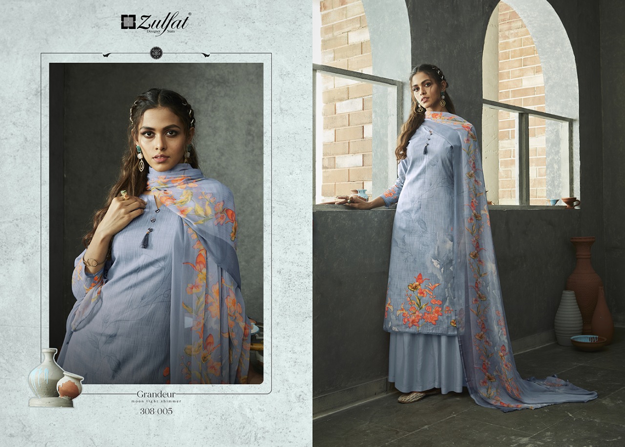 zulfat designer gulmohar cotton ecclusive print salwar suit catalog