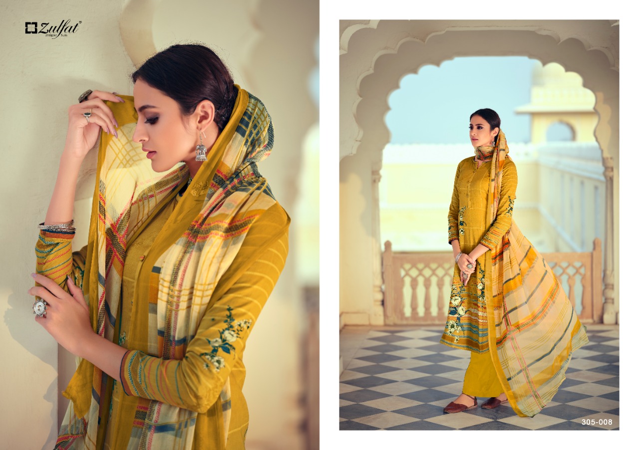 zulfat designer suits minaaz jam cotton attrective digital print salwar suit catalog