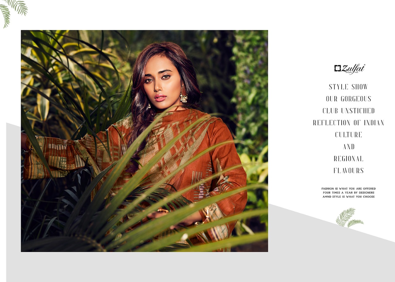 zulfat designer suits navika cotton exclusive print salwar suit catalog