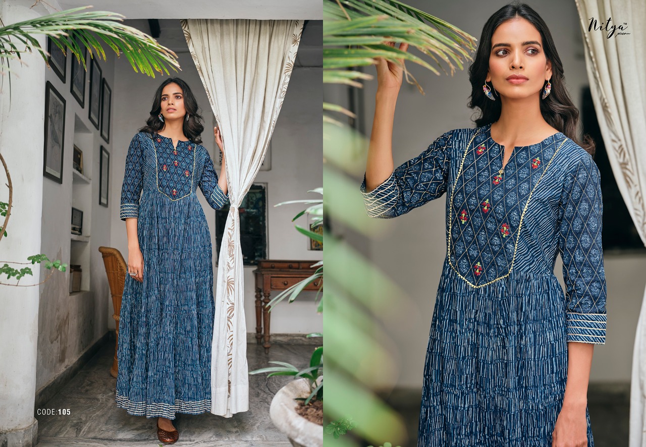 lt nitya annika cotton gorgeou look kurti catalog