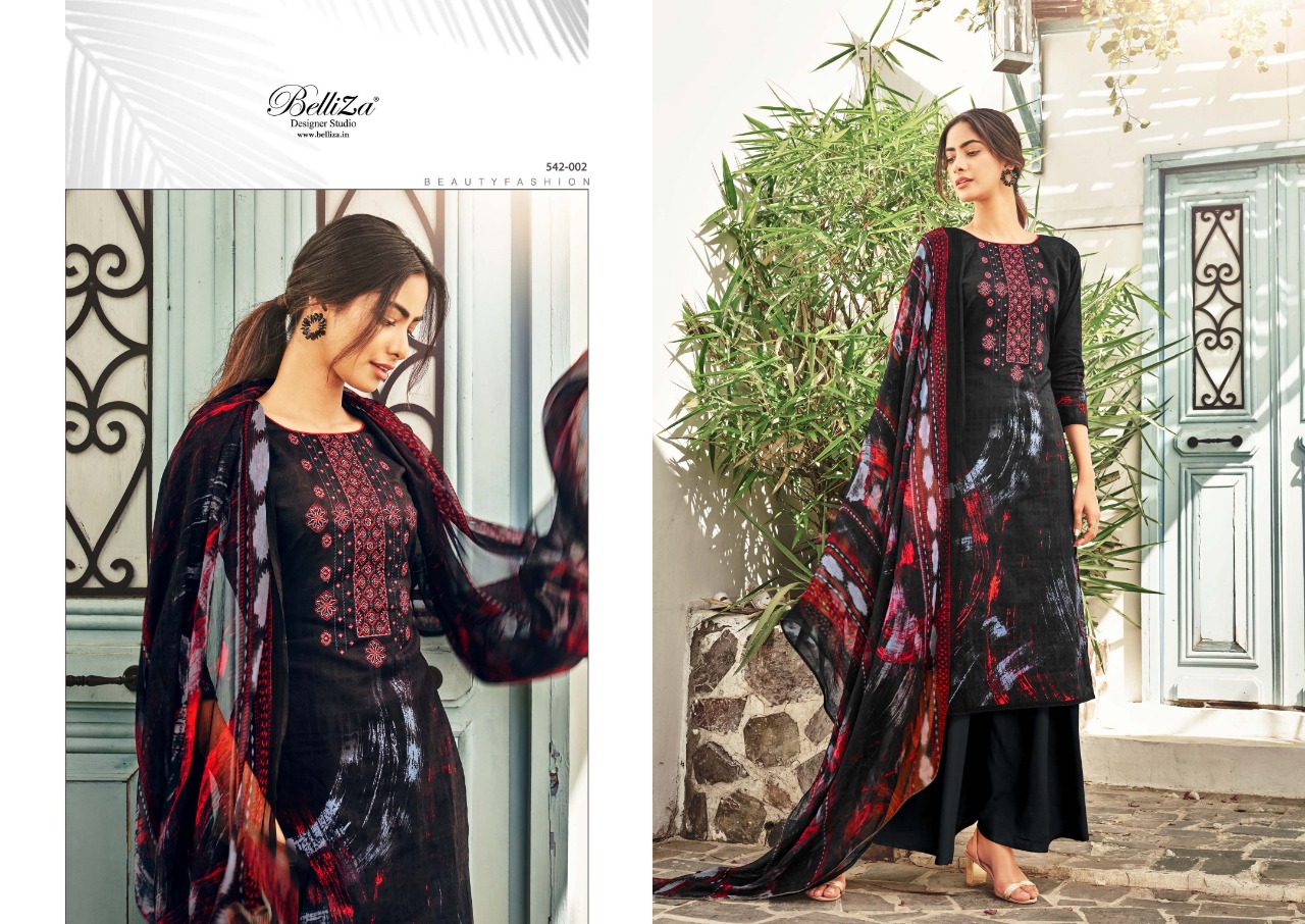 beliza designer studio heeriye cotton elegant look salwar suit catalog