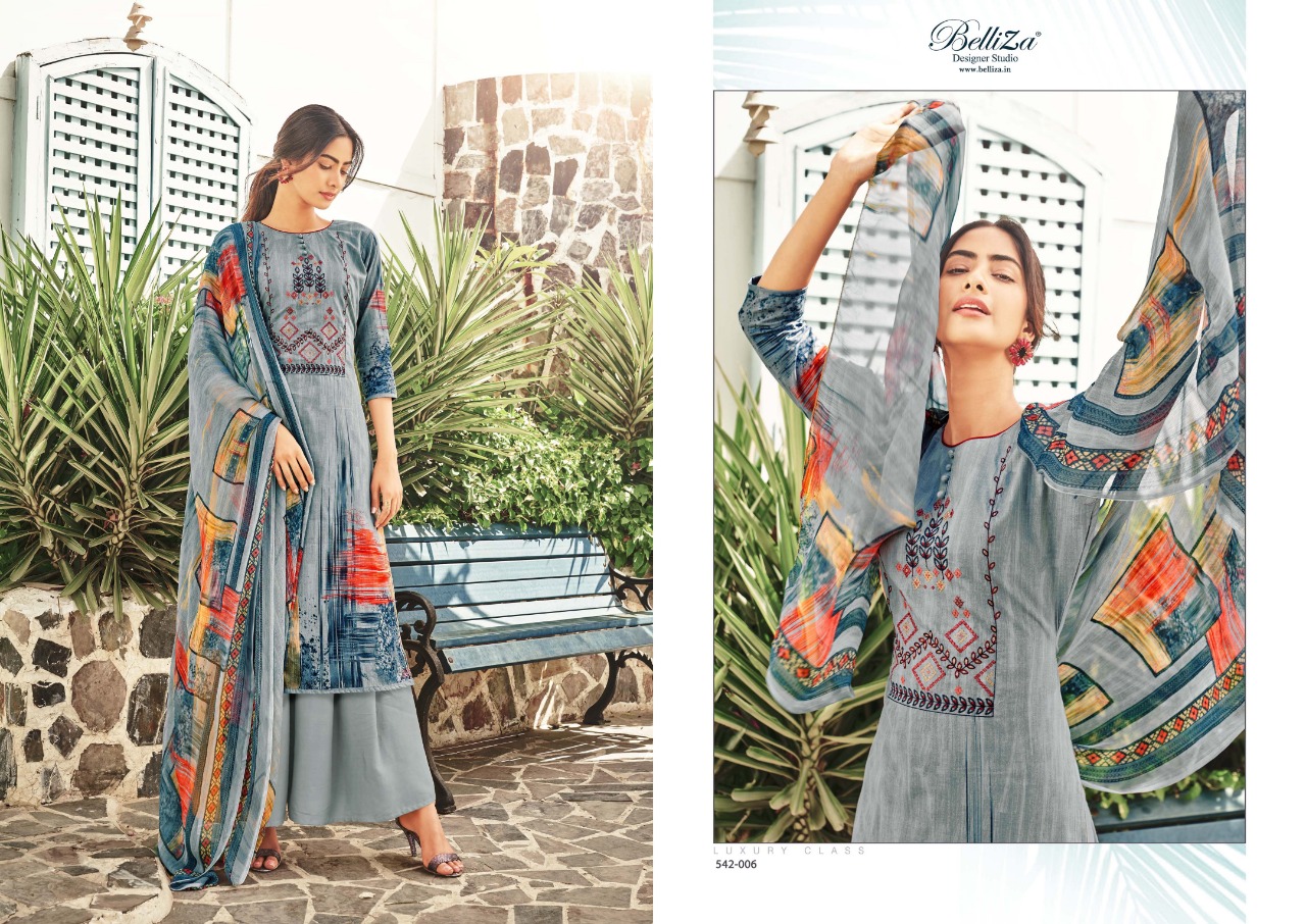 beliza designer studio heeriye cotton elegant look salwar suit catalog