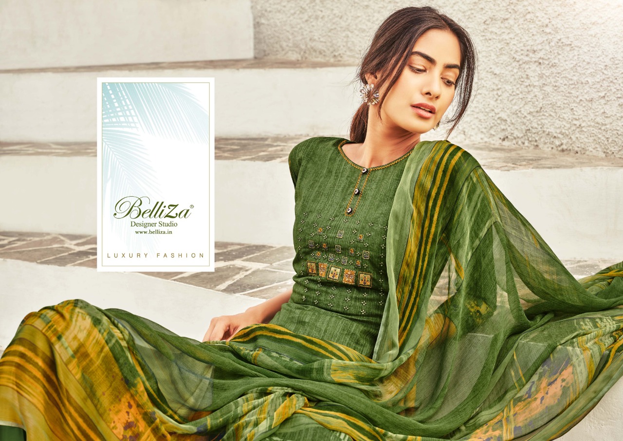 beliza designer studio heeriye cotton elegant look salwar suit catalog