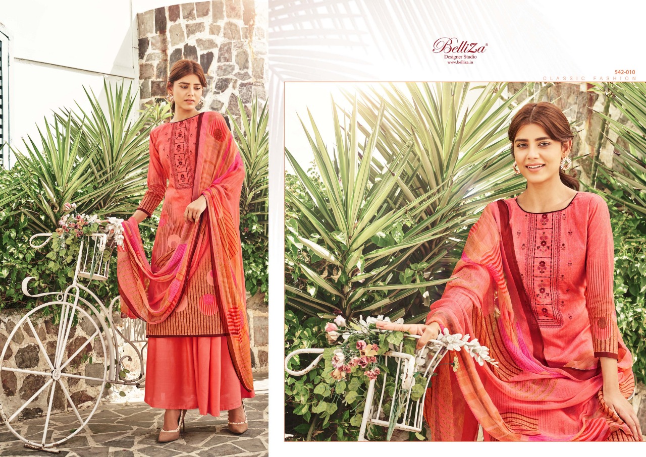 beliza designer studio heeriye cotton elegant look salwar suit catalog