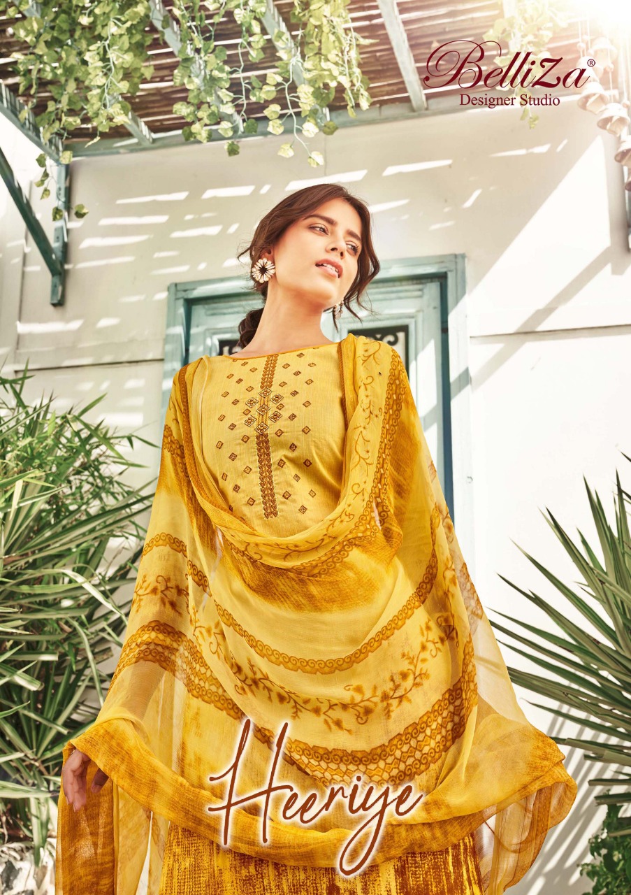 beliza designer studio heeriye cotton elegant look salwar suit catalog